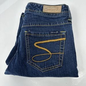 Seven for All Mankind Y2K Low Rise Flare Jeans Women's Sz 30 Dark Wash 7 SFAMK